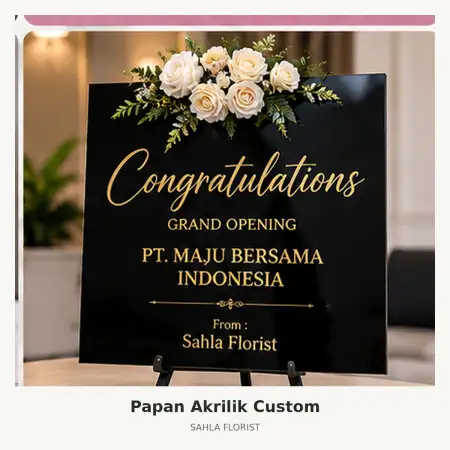Papan Bunga Akrilik Beachwalk Bali